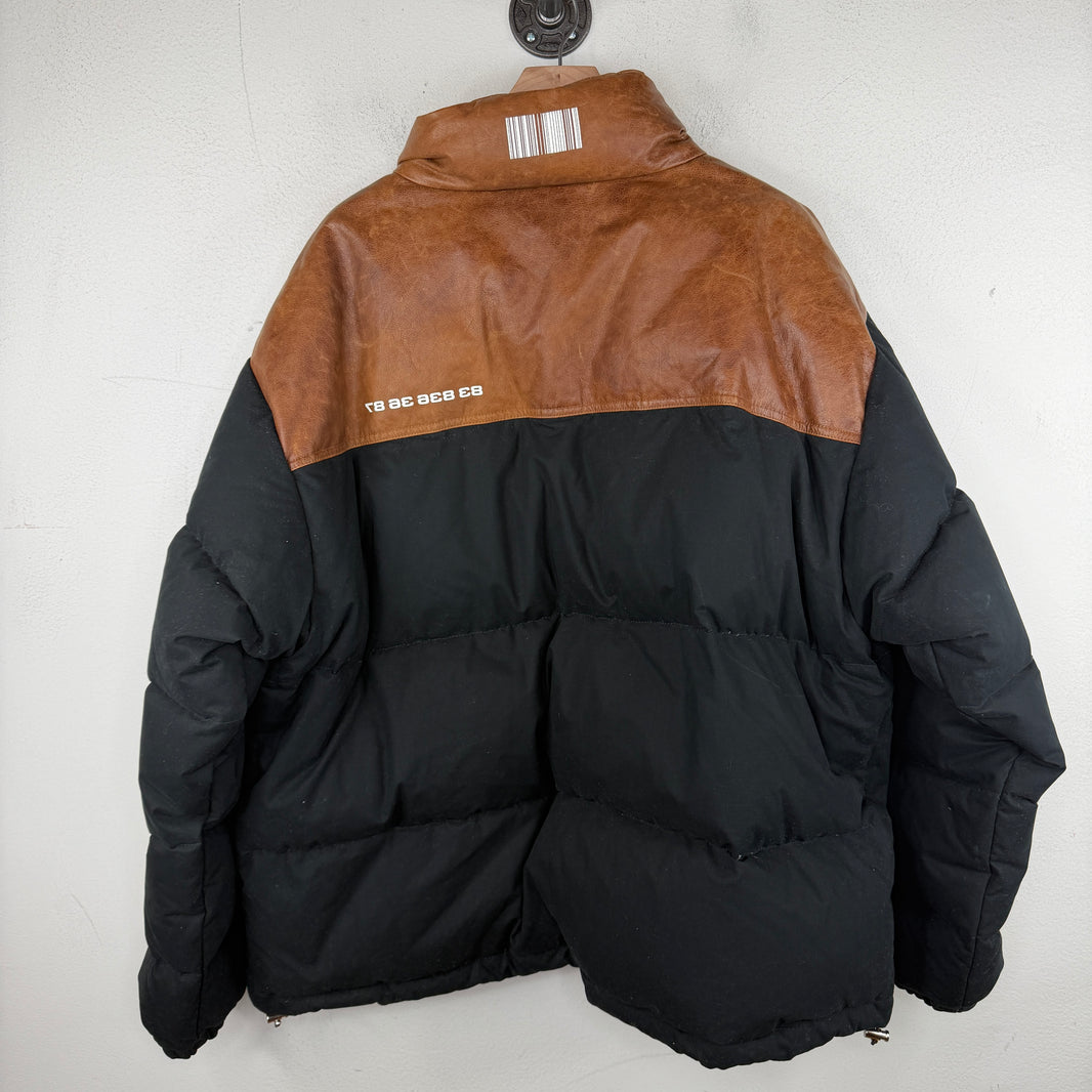 VETEMENTS Two Tone Feather Down Puffer Jacket