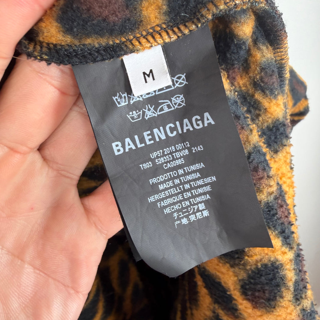 Balenciaga Leopard Hooded Fleece