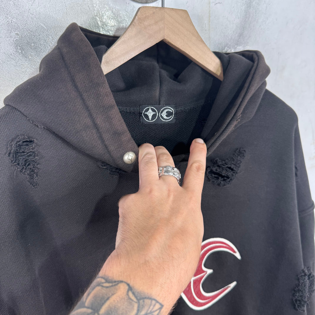 Thug Club Distressed Faded Logo Hoodie
