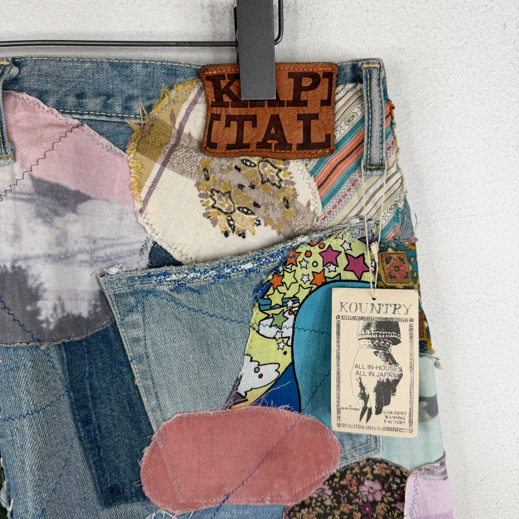 Kapital Patchwork Flared Jeans