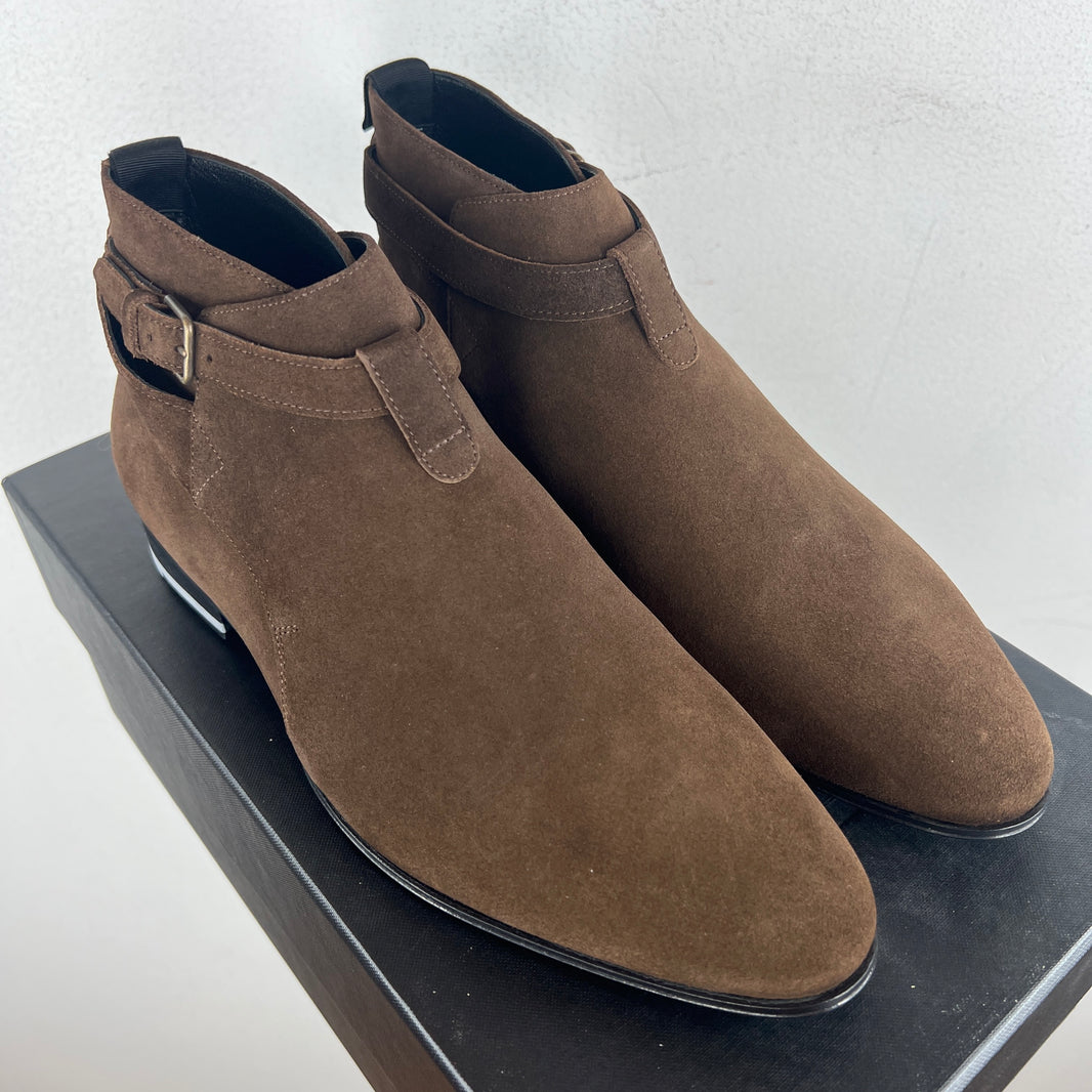 Saint Laurent Brown Jodphur Suede Boots