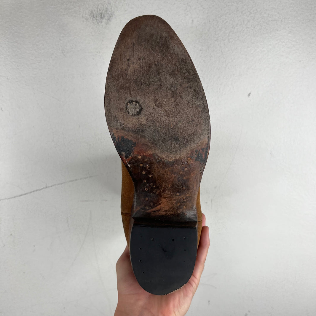 RRL Plainview Roughout Suede Logo Boots