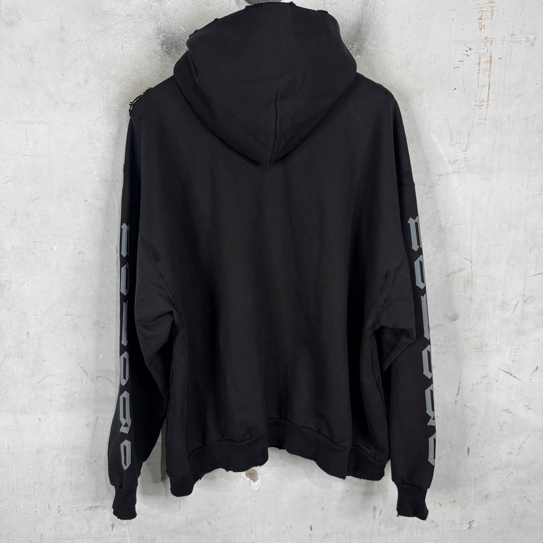 Balenciaga Distressed No Logo Hoodie