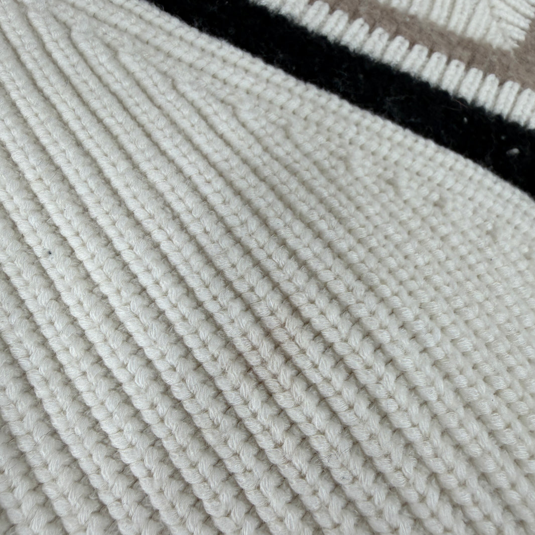 Louis Vuitton V Neck Cursive Logo Knit Sweater