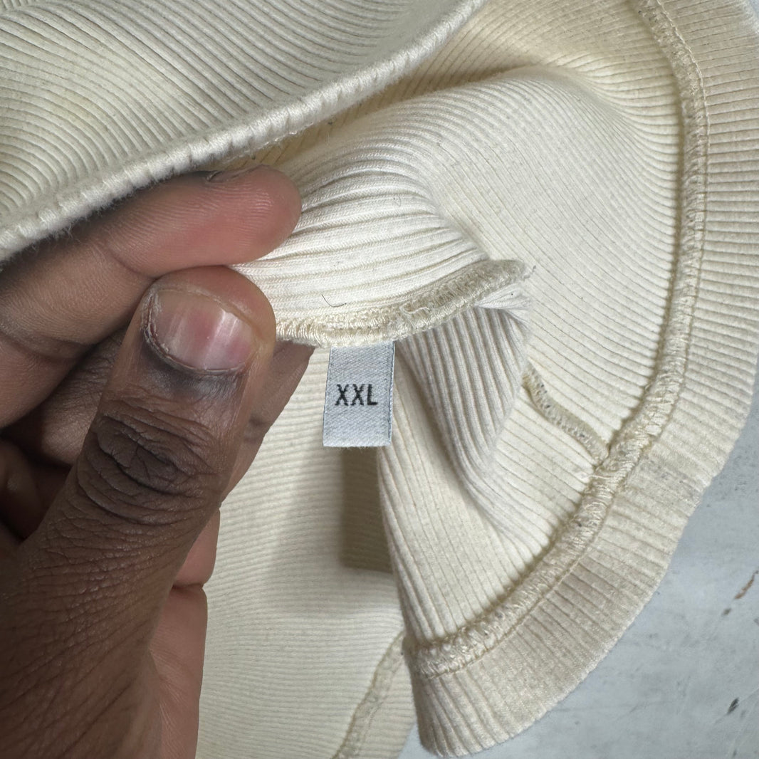 Bottega Veneta White Ribbed Tank Top