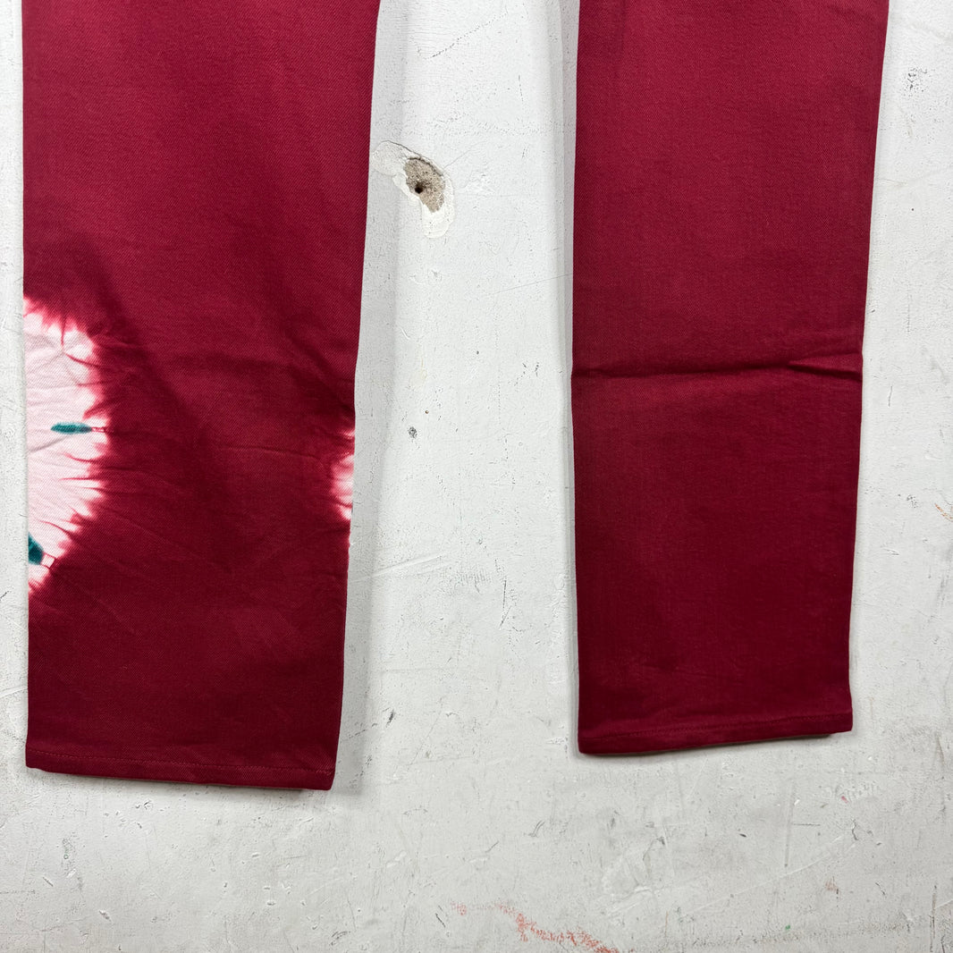 Calvin Klein 205W39NYC Red Tie-Dye Jeans