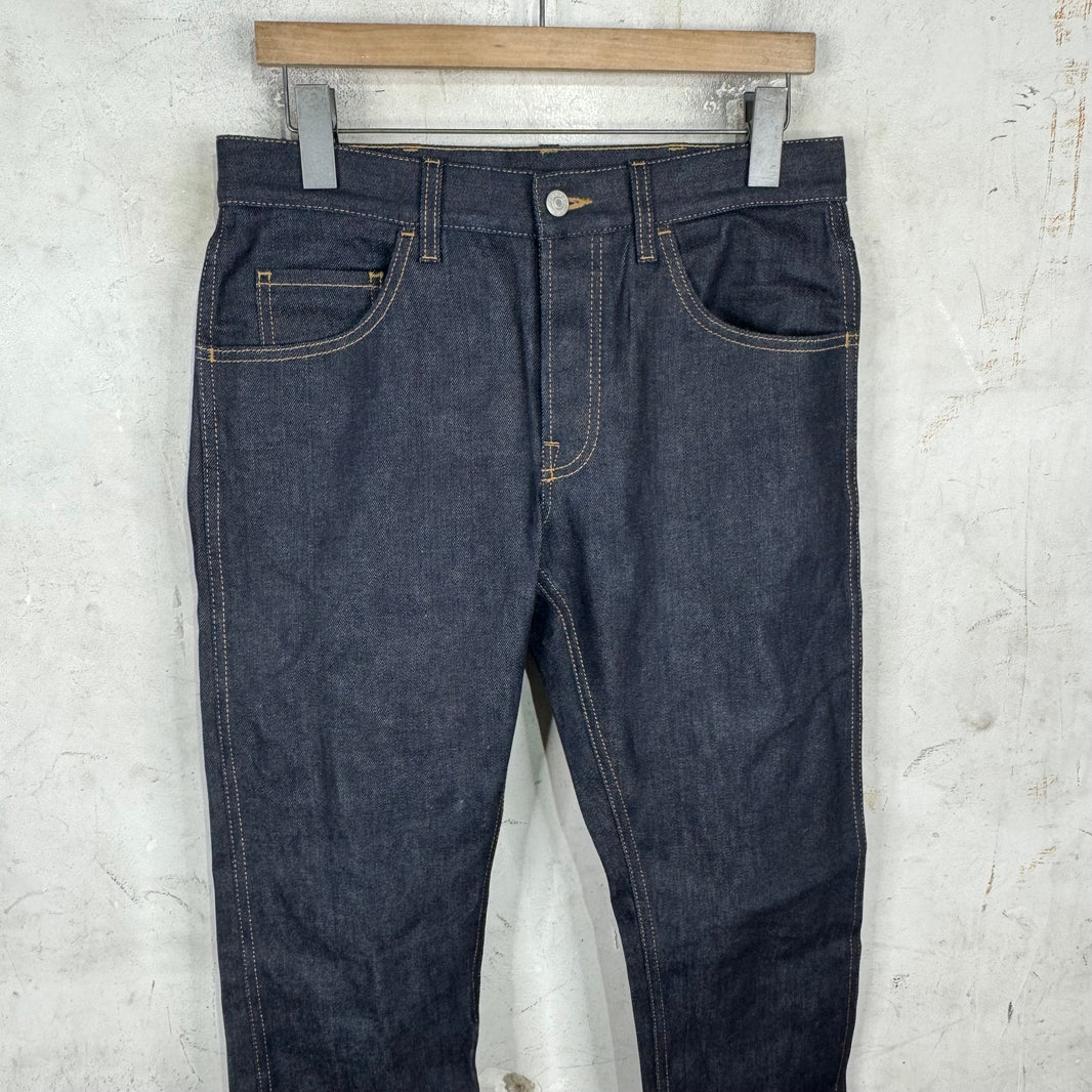 Gucci Tiger Patch Raw Denim Jeans