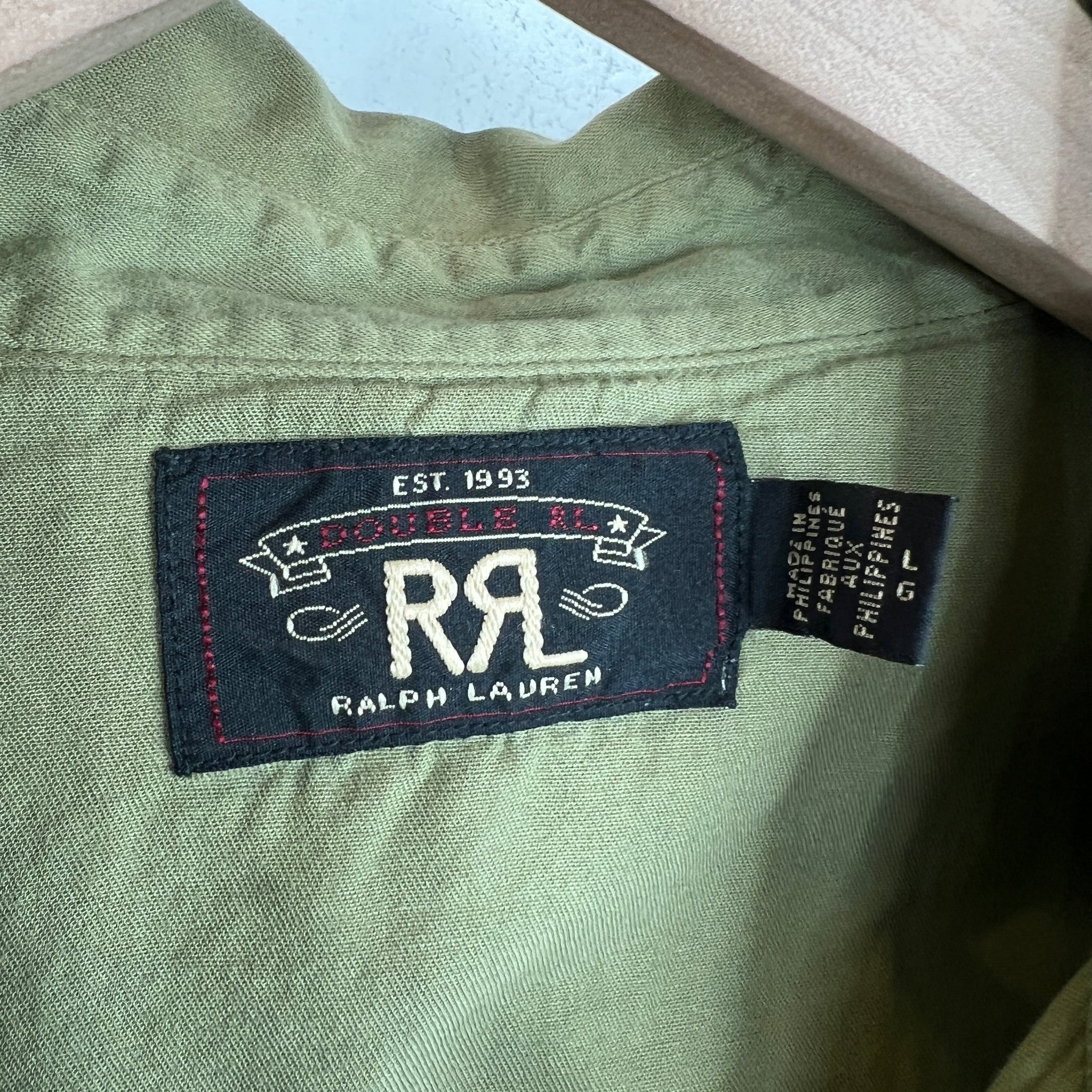 RRL Green Western Shirt