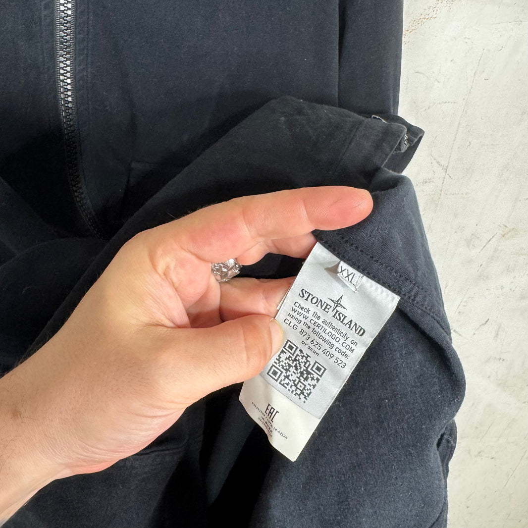 Stone Island Brushed Cotton Zip Up Jacket