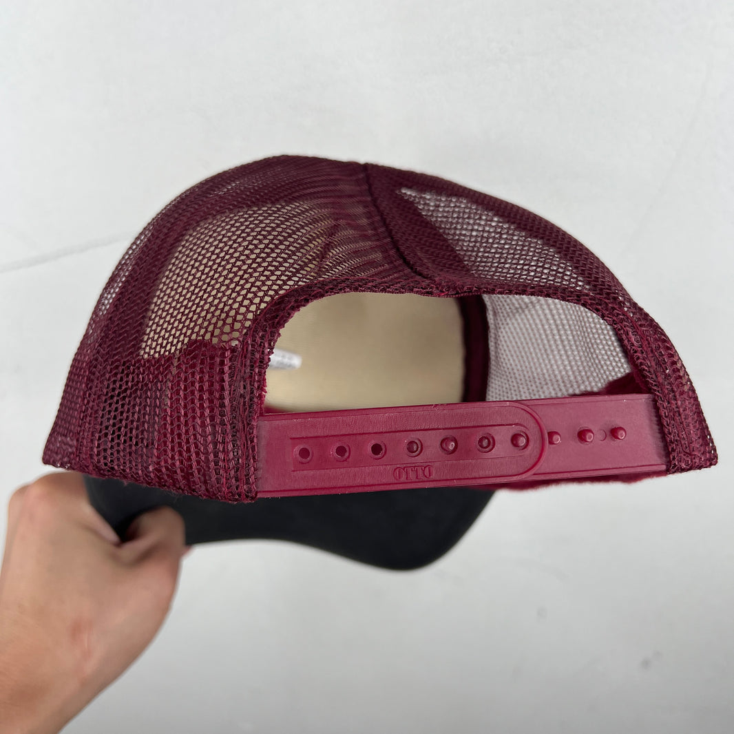 Kapital Maroon Denim Coating Service Trucker Hat
