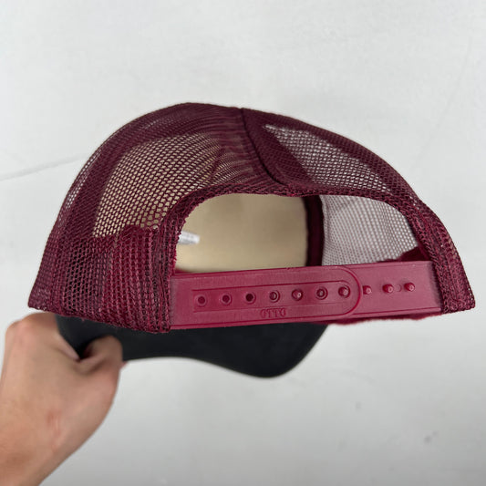 Kapital Maroon Denim Coating Service Trucker Hat