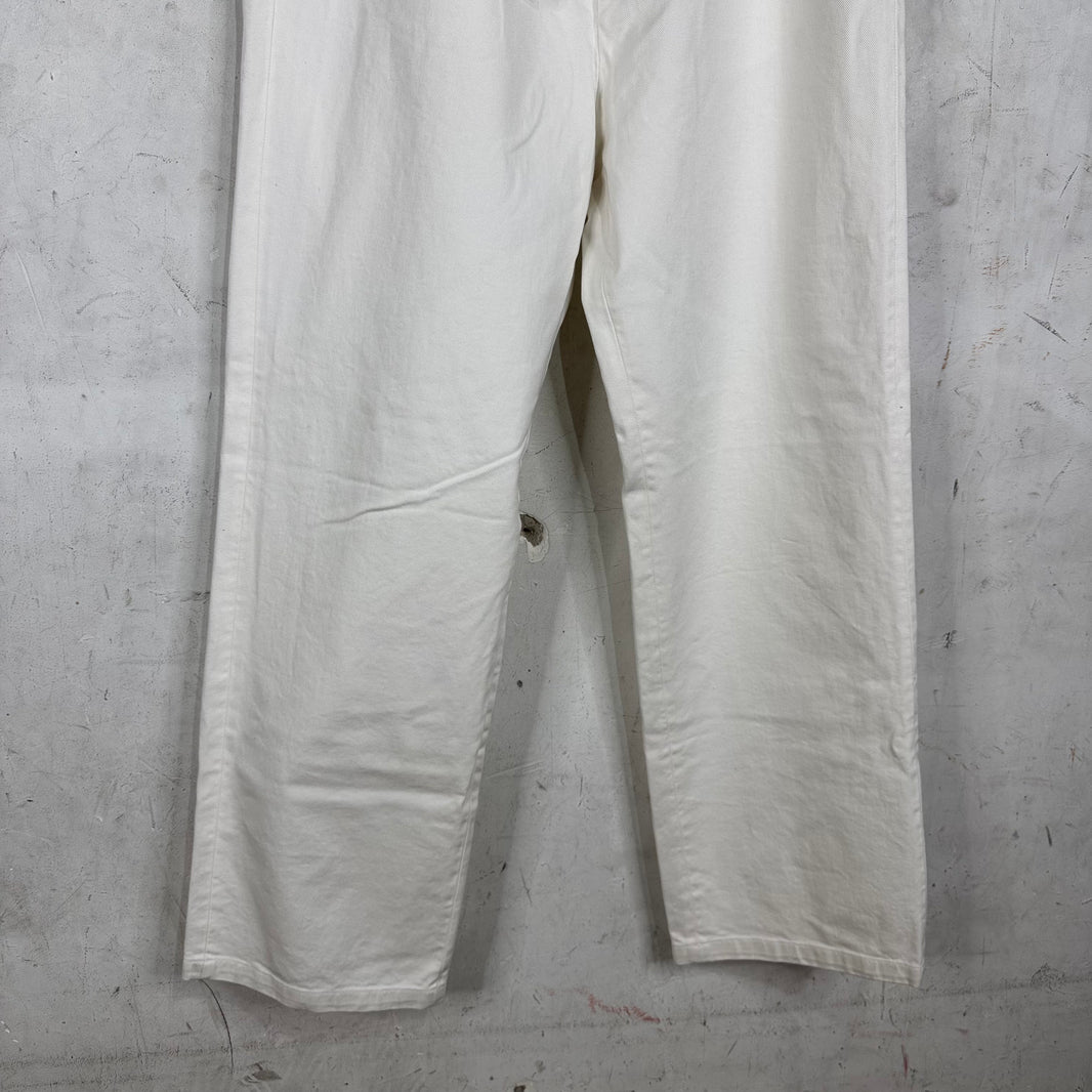Margiela White Elastic Band Jeans