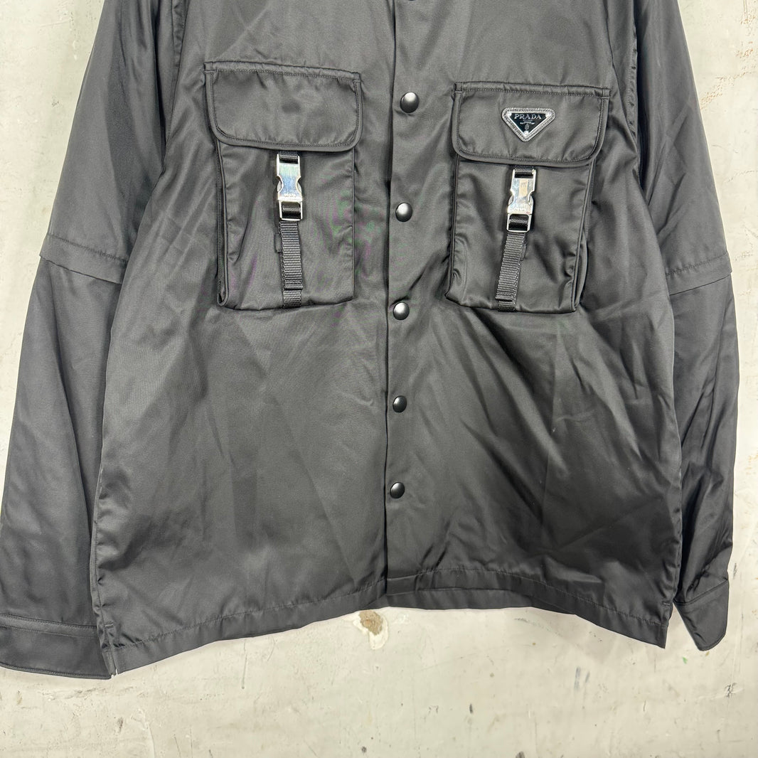 Prada ReNylon Convertible Buckle Cargo Shirt