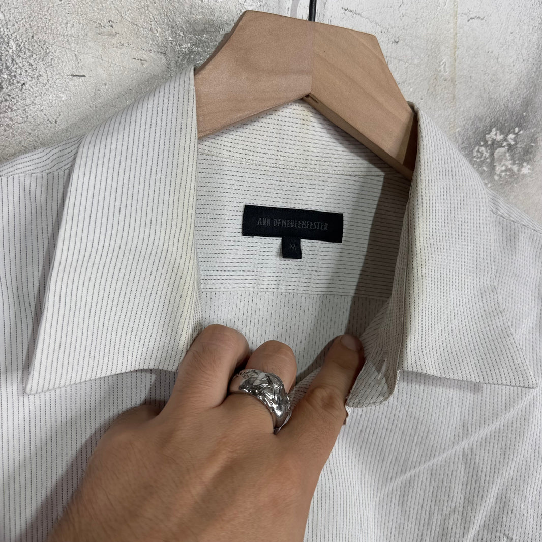 Ann Demeulemeester Dotted Stripe Button Up