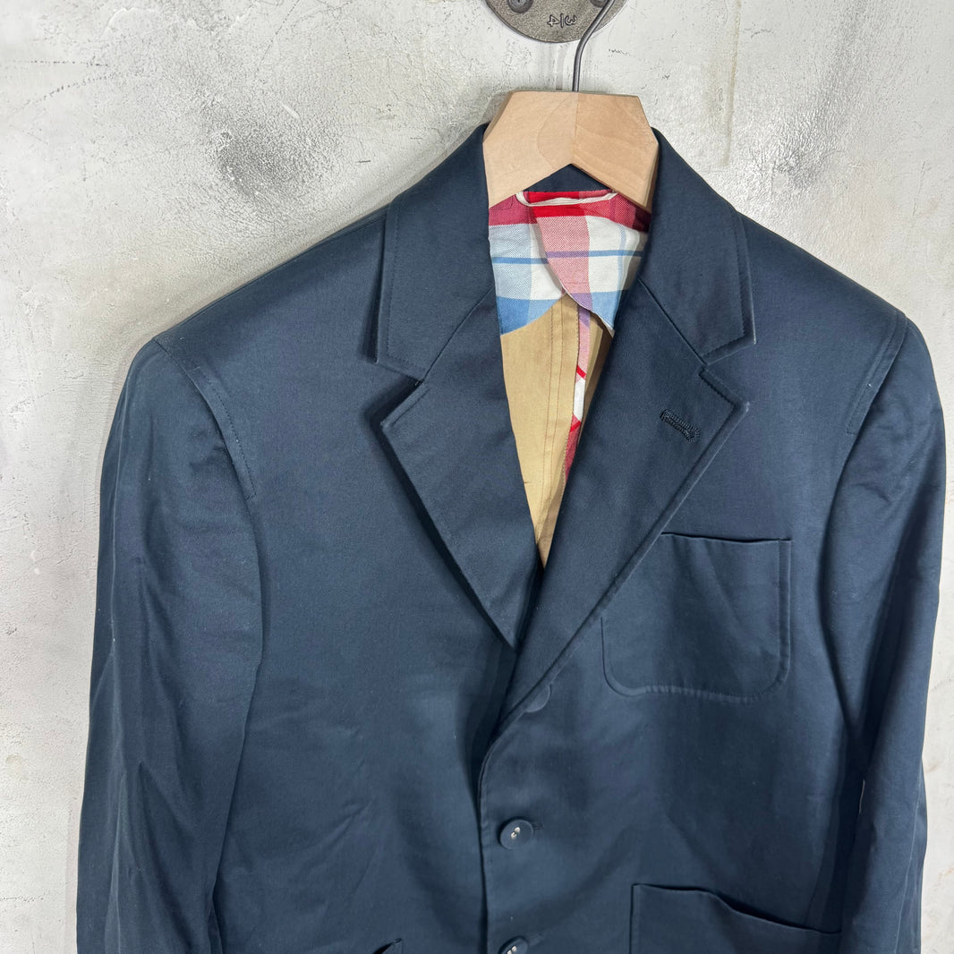 Thom Browne Navy Mid-Length Coat