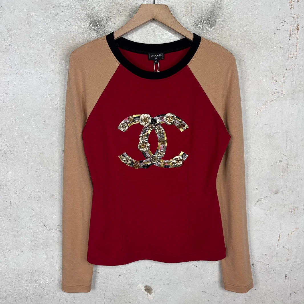 Chanel Metiers De Art 23' Pinned Logo Sweater