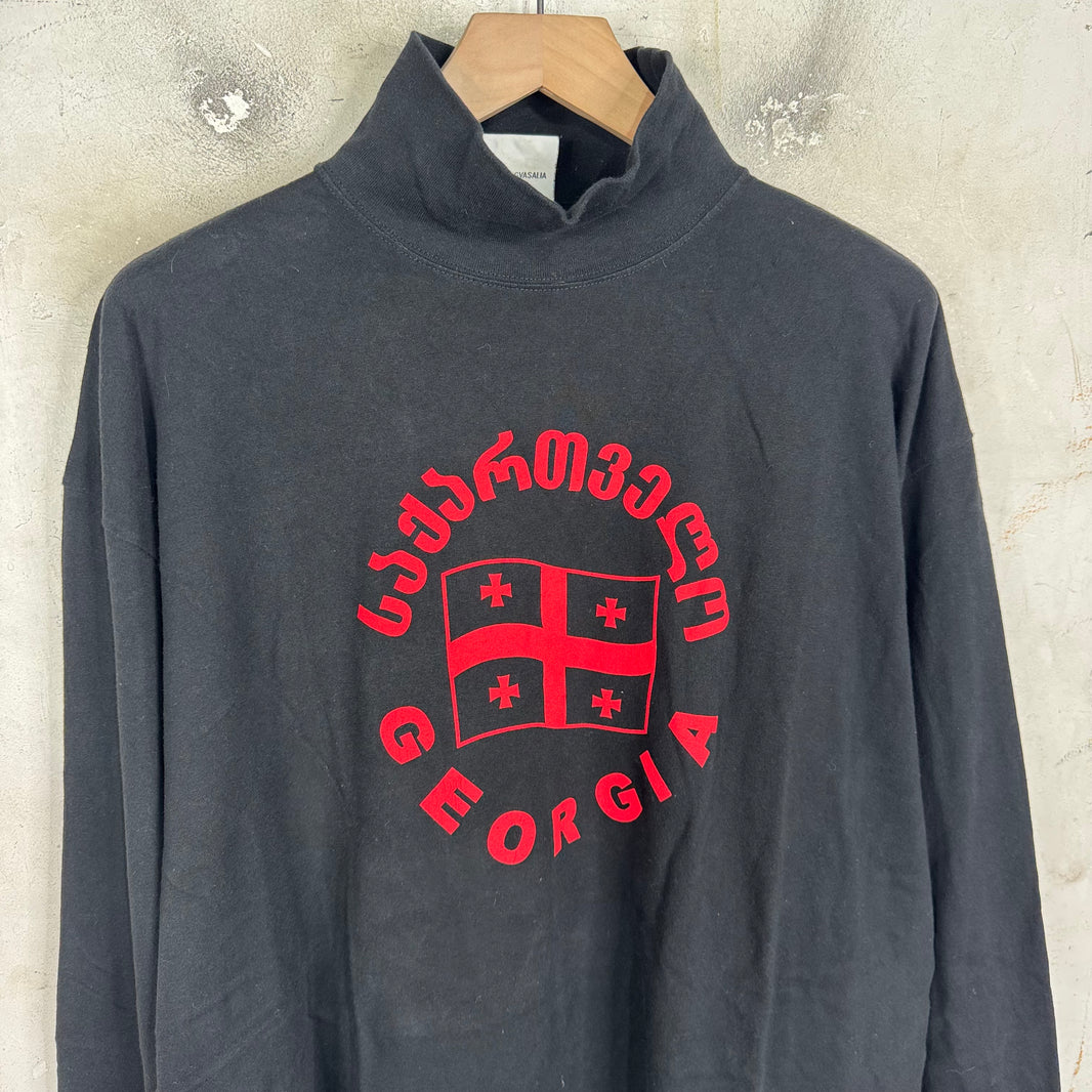 Vetements Georgia Logo Mockneck L/S T-Shirt