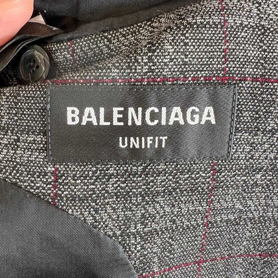 Balenciaga Double Breasted Plaid Blazer