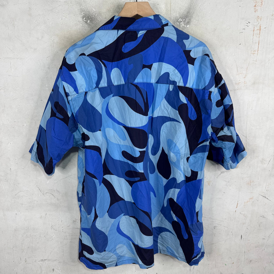 Marni Blue Camo S/S Button Up Shirt