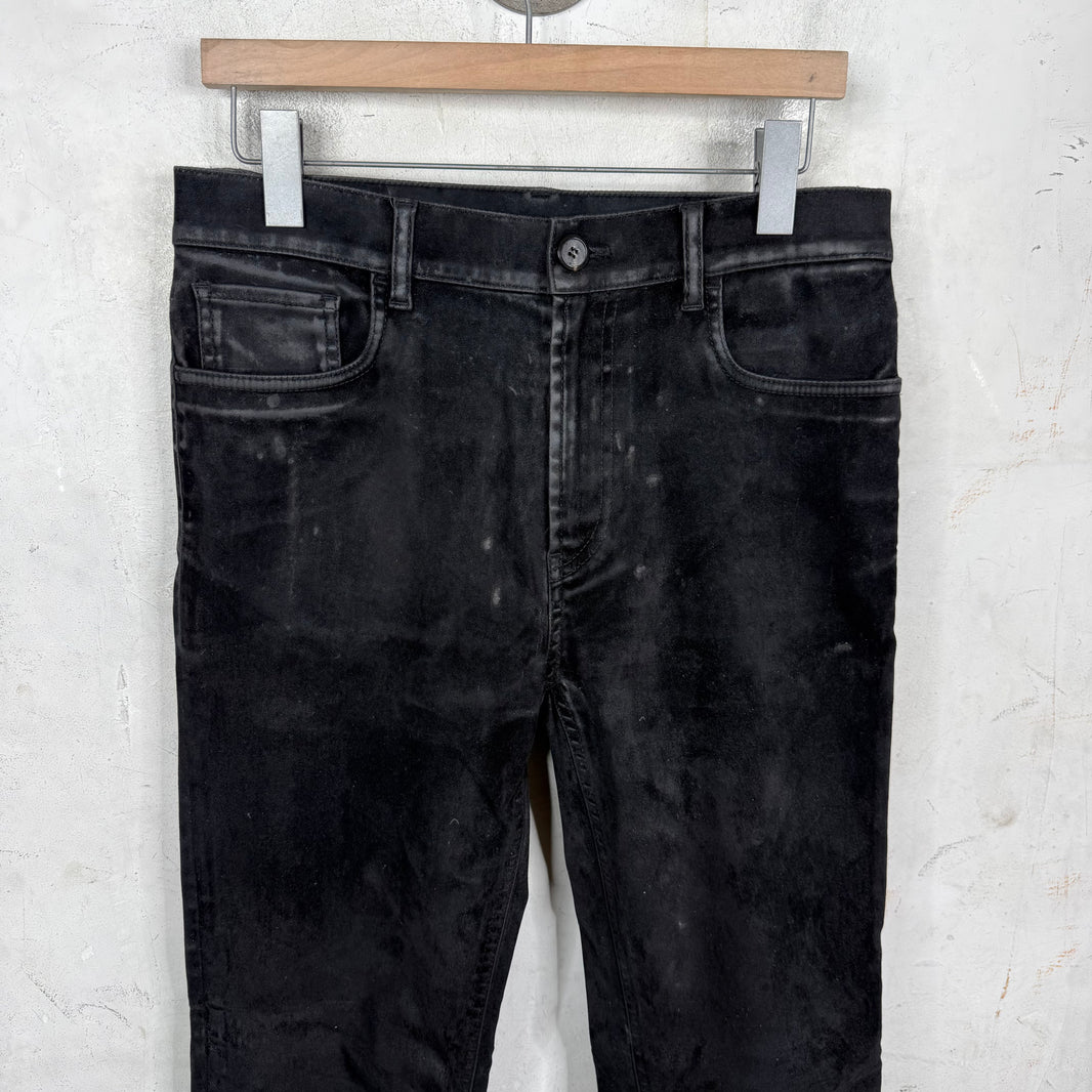 Prada Velvet Plaqued Jeans