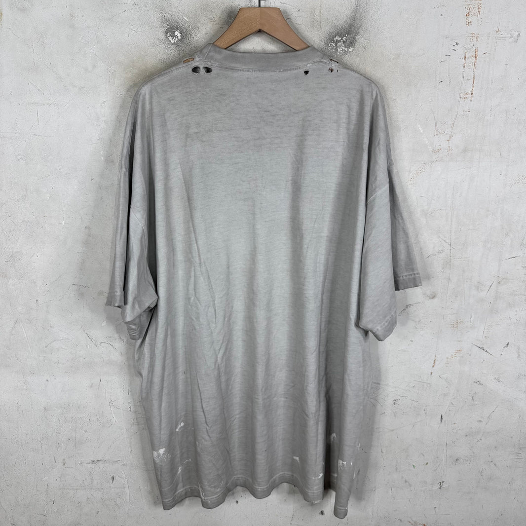 Balenciaga Distressed Painter Metal T-Shirt