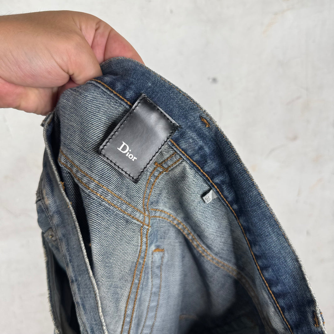 Dior SS08 Silver Waxed Jeans