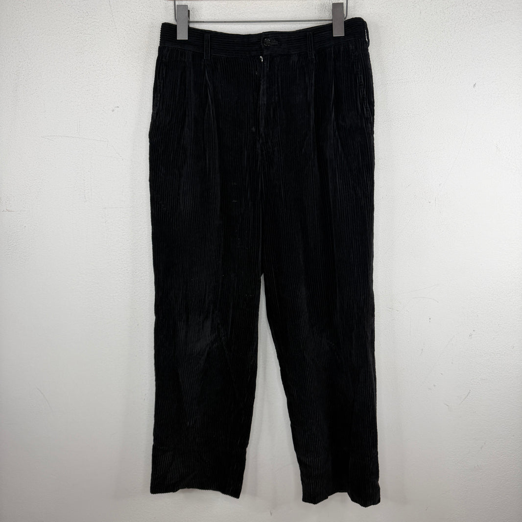 CDG Homme Black Corduroy Trousers