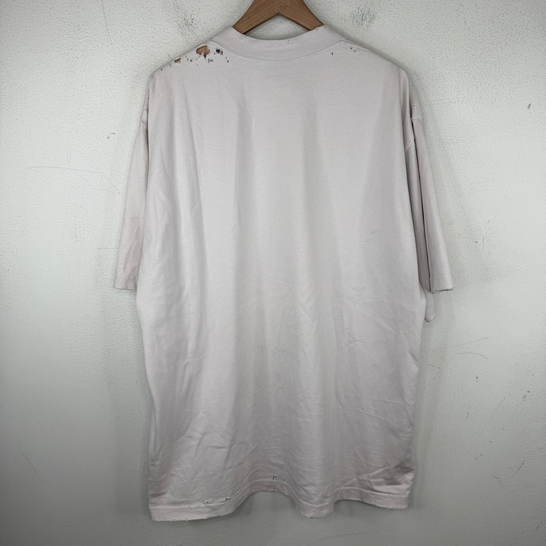 Balenciaga Distressed Paris Statue Of Liberty T-Shirt