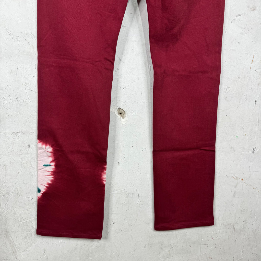 Calvin Klein 205W39NYC Red Tie-Dye Jeans