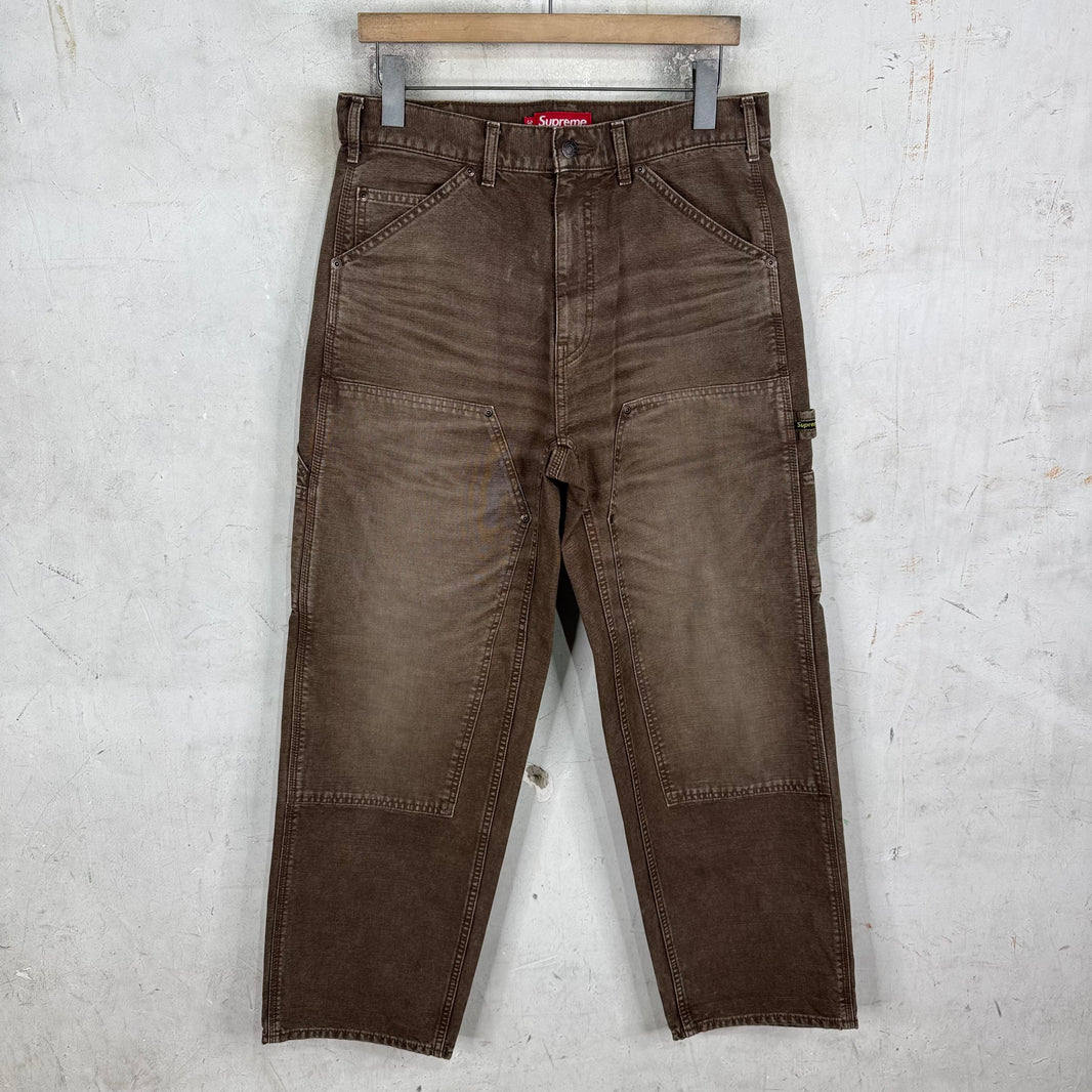 Supreme Brown Whiskered Double Knee Pants