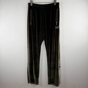 Needles Olive Velour Track Pants