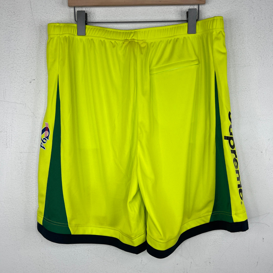 Supreme Neon Green Soccer Shorts