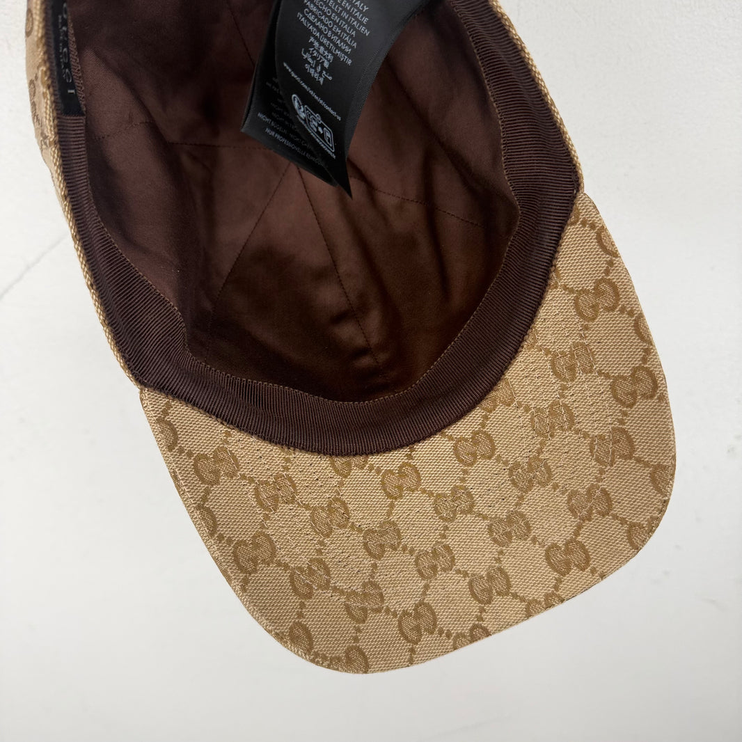 Gucci Black/Beige GG Canvas Monogram Baseball Hat
