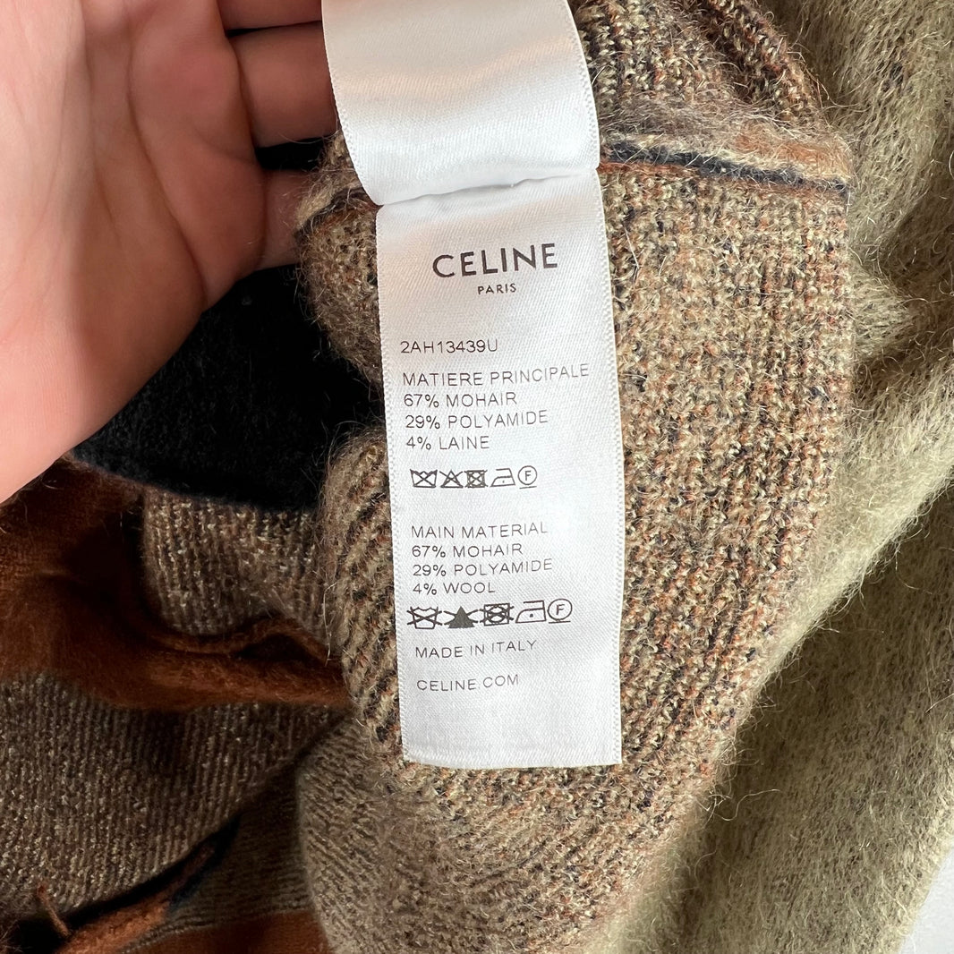 Celine Rhinestone Button Up Mohair Cardigan