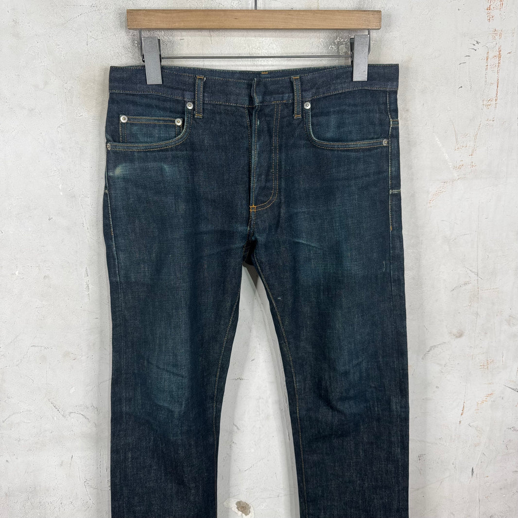 Dior Raw Denim Cut Hem Jeans