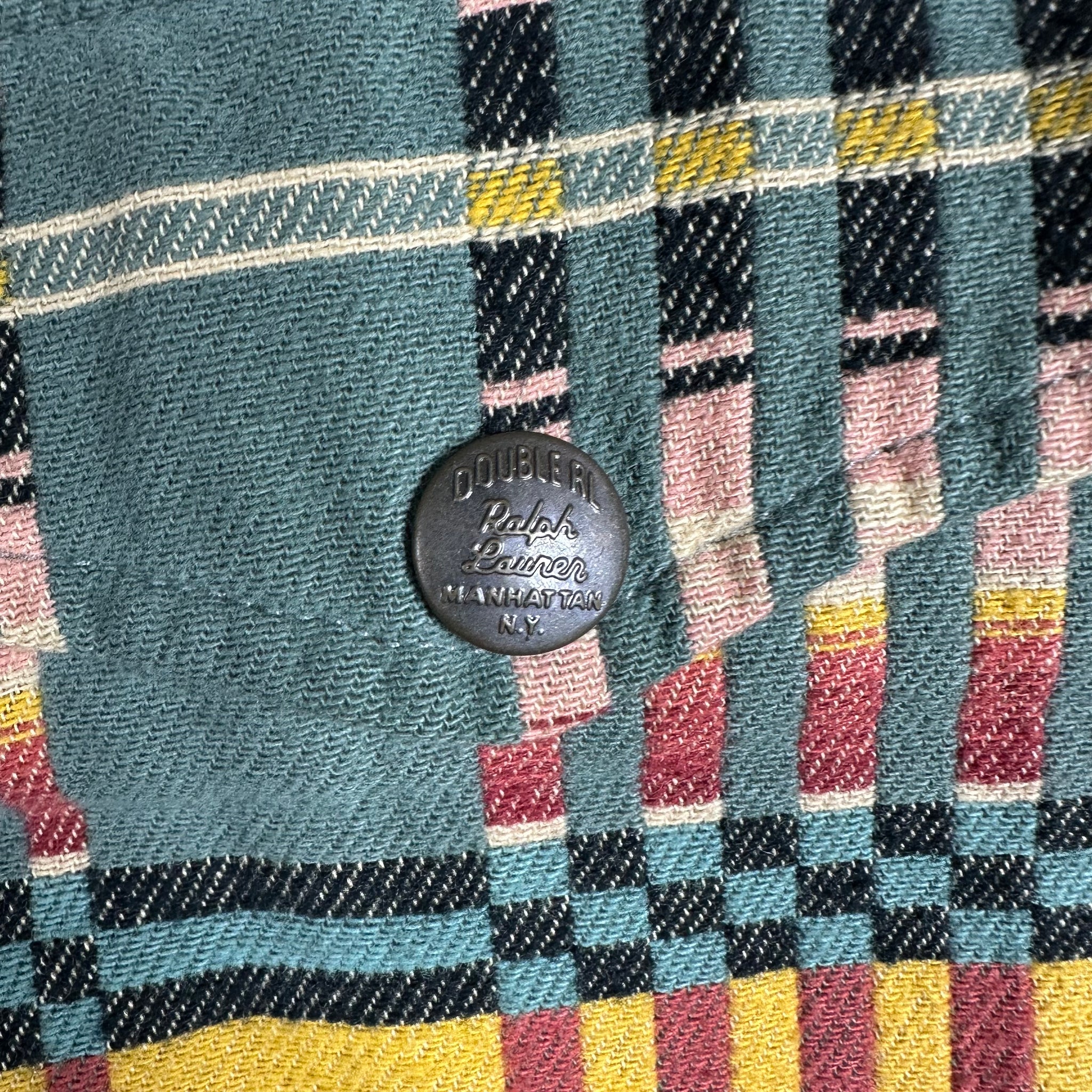 RRL Green Patterned Flannel