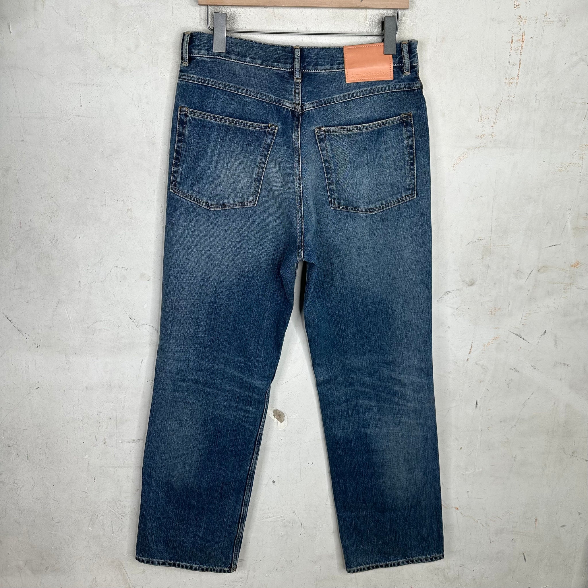 Acne Studios Straight Leg Distressed Jeans