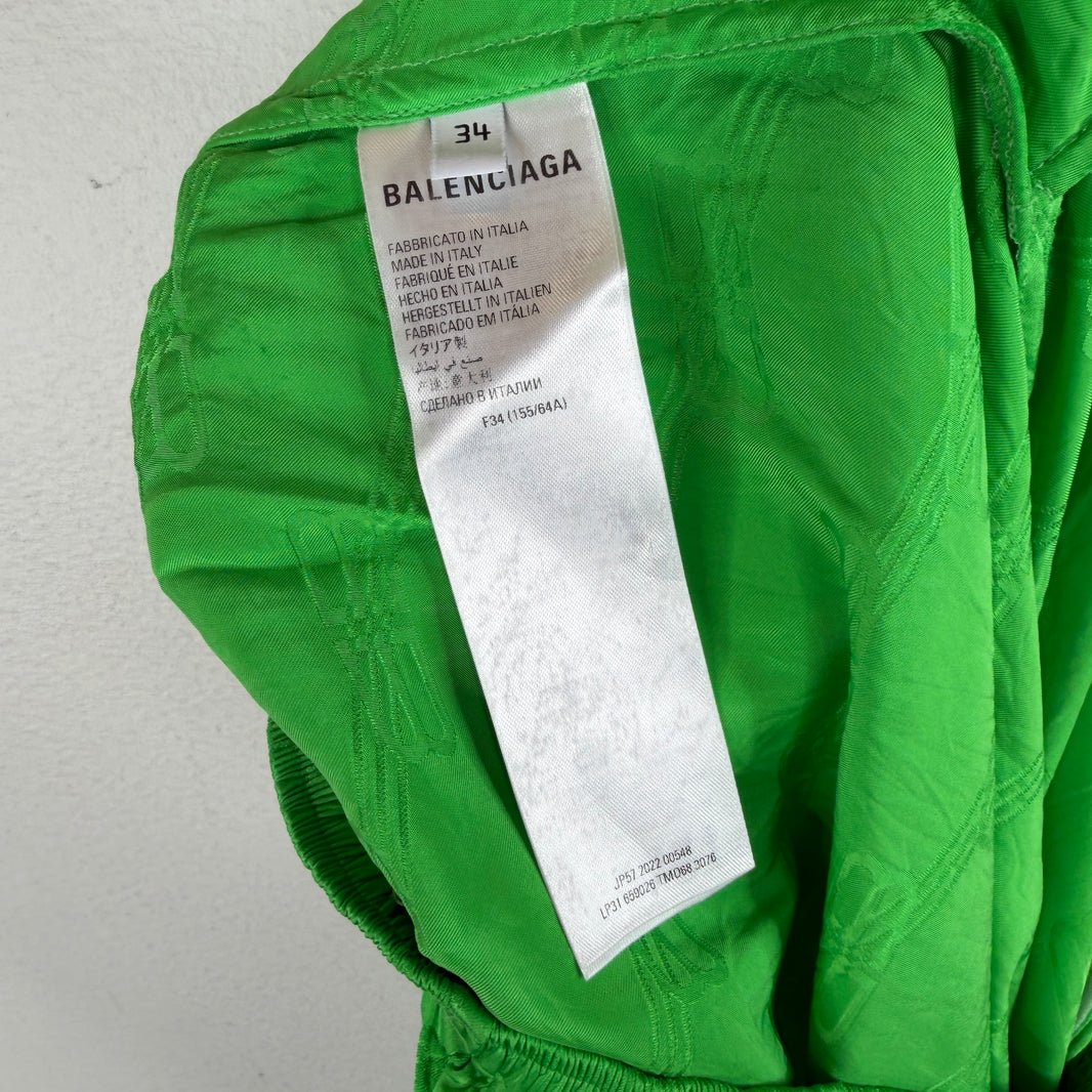 Balenciaga Green BB Monogram Pajama Pants