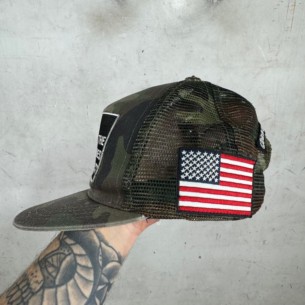 Chrome Hearts Heros Project Camo Trucker Hat