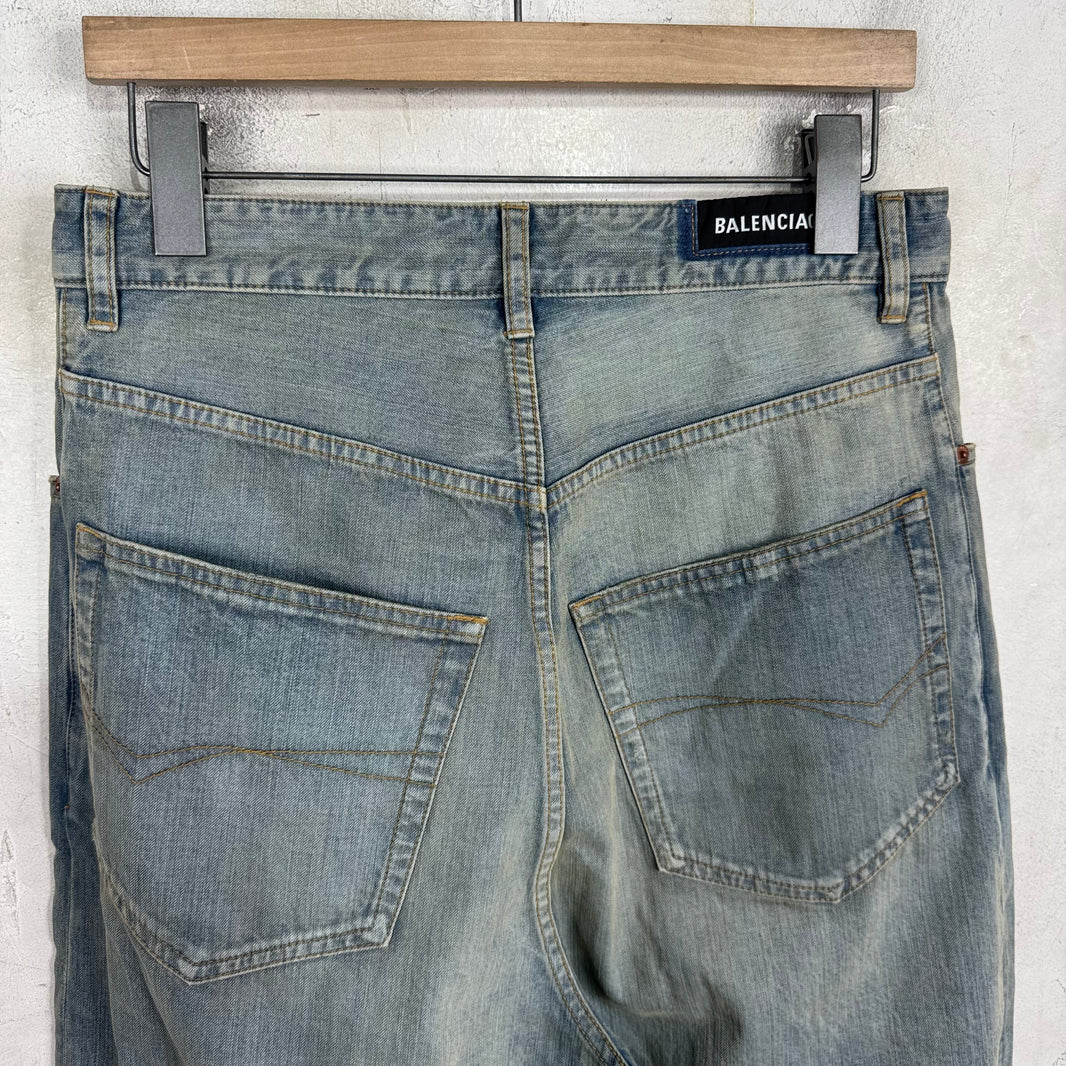 Balenciaga Lightwash Baggy Jeans