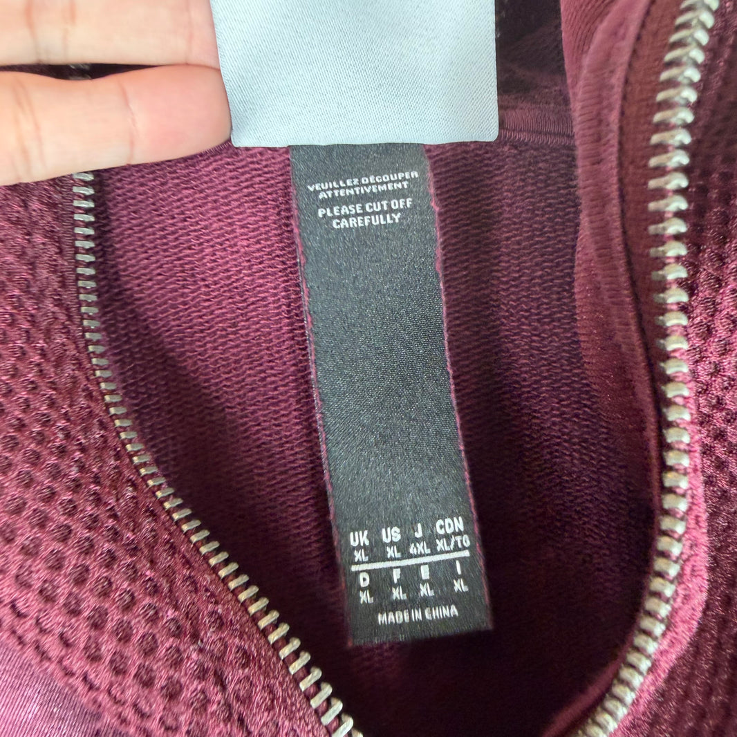 Adidas Thug Club Red Full Zip-Up Hoodie