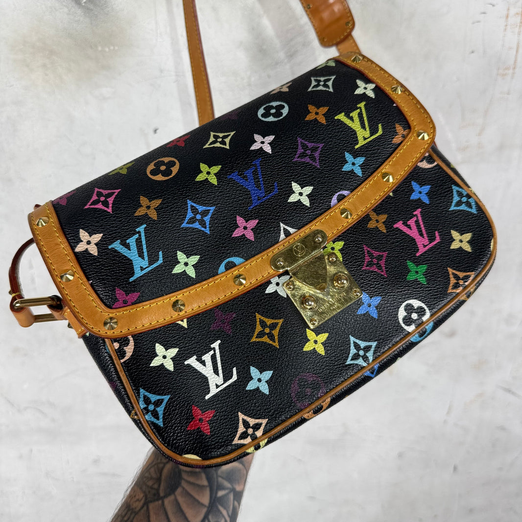 Louis Vuitton Black Murakami Messenger Bag