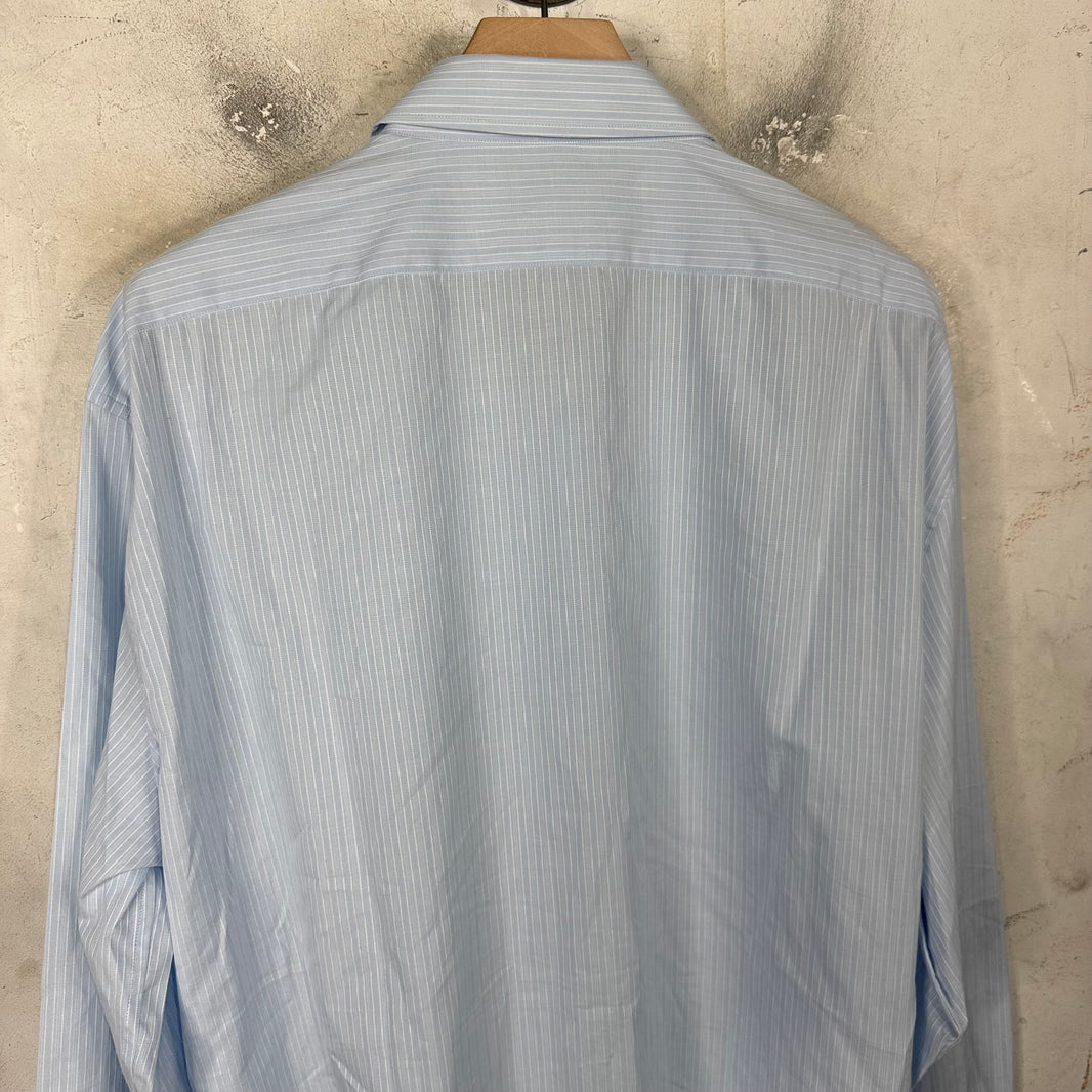Gucci Blue Striped Buttoned Shirt