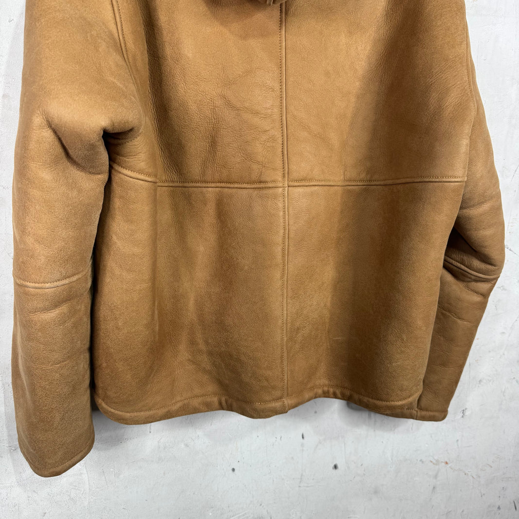 Stussy Brown Shearling Hooded Jacket