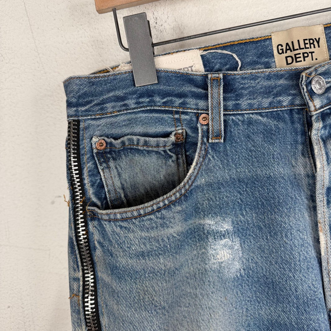 Gallery Dept Straight Leg Side Zipper Denim Jeans