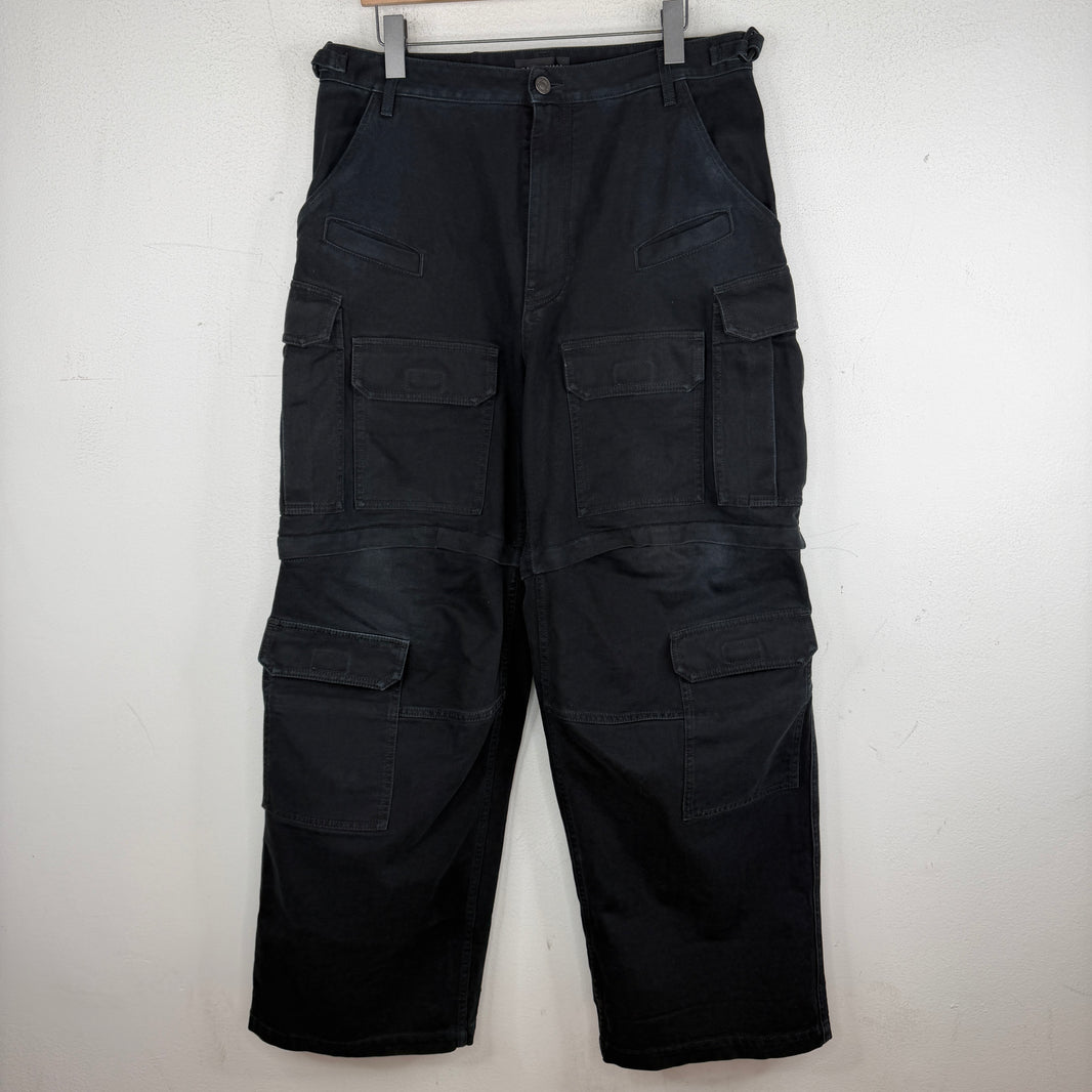 Balenciaga Convertible Denim Cargo Pants