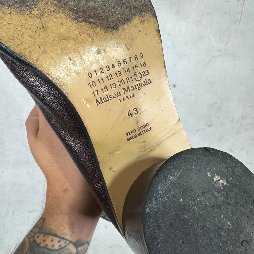 Margiela Brown Heeled Tabi Boots