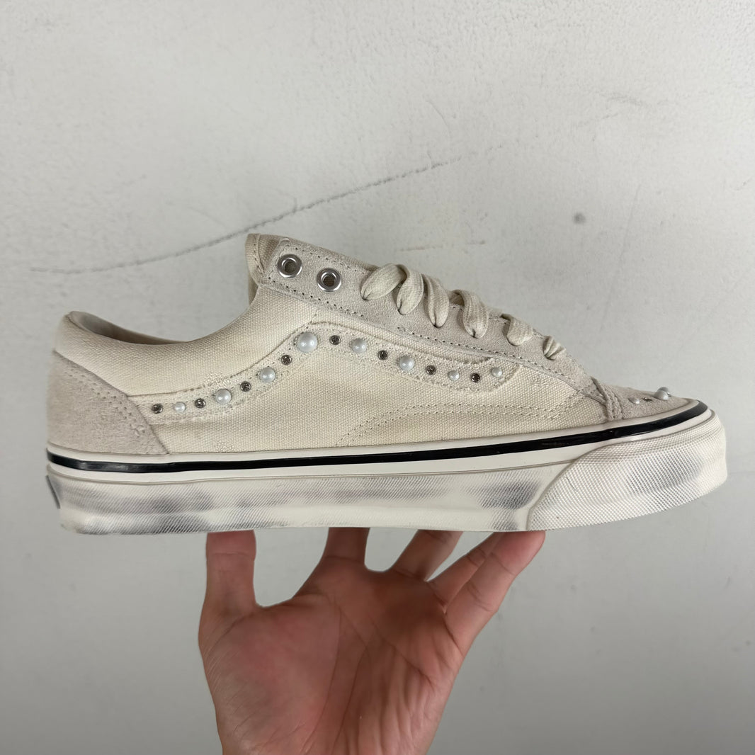 Vans White Pearlized Style 36 Sneakers