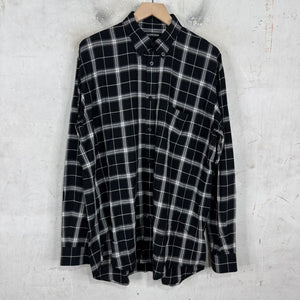 Balenciaga Viscose Plaid Logo Shirt