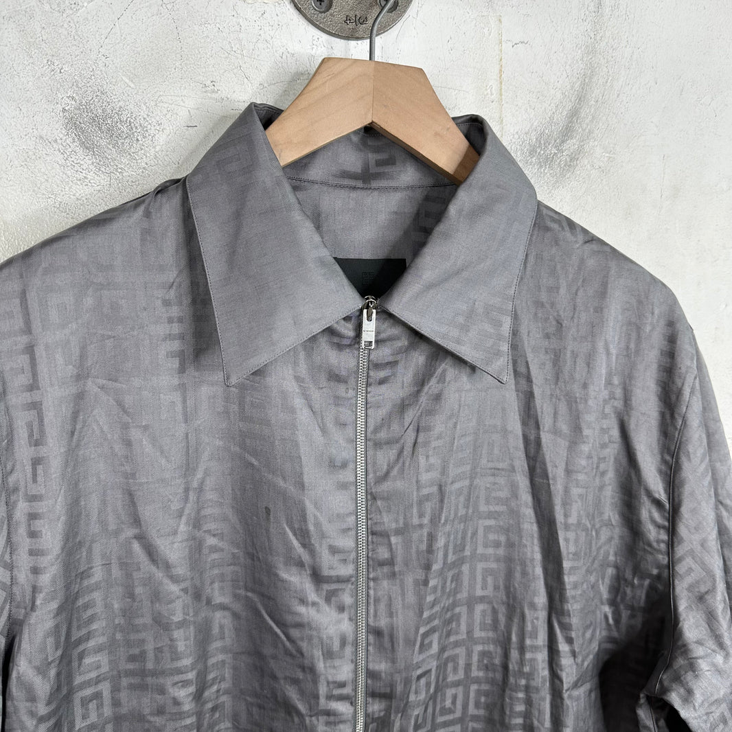 Givenchy Boxy Monogram Zipped Shirt